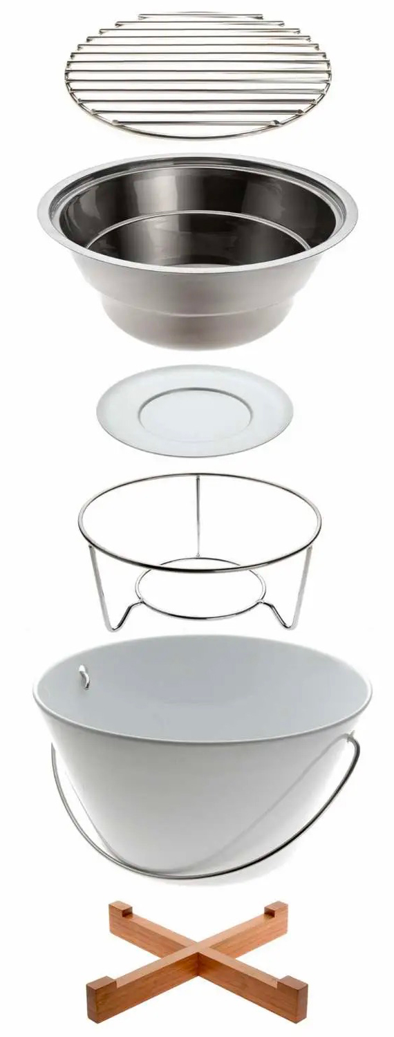 Stolní gril Eva Solo z porcelánu Ø30 cm – designový přenosný gril